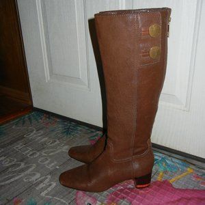 Tory Burch brown Leather tall riding boots size 7  Vintage
